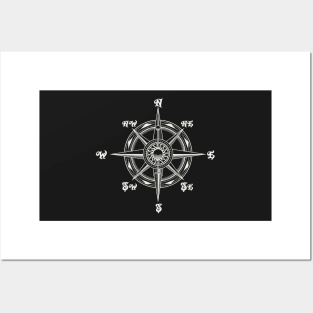 Wind rose compass Posters and Art